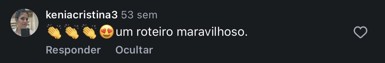 Comentário real no Instagram